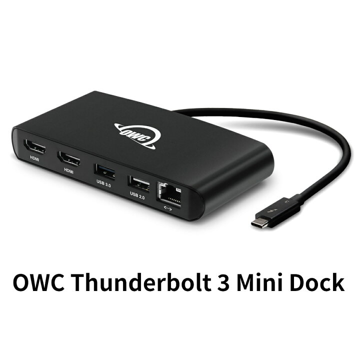 楽天市場】OWC Thunderbolt 3 mini Dock 4K出力対応HDMI2ポート搭載 