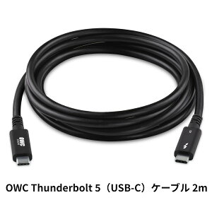 OWC Thunderbolt 5�iUSB-C�j�P�[�u�� 2m 80Gbps�i�o�����f�[�^�j USB PD 240W�Ή� �����f�[�^�]�� 8K�f���o�͑Ή� HDR�i�n�C�_�C�i�~�b�N�����W�j�K�i�Ή�