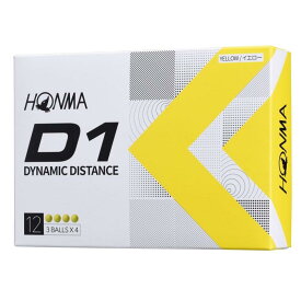 ホンマ ゴルフ ボール D1 D-1 BT2201 2ピース ソフト アイオノマー 飛び系 飛距離 ディスタンス ゴルフボール 1ダース 12球 コスパ 本間ゴルフ 本間 HONMA/BT2201/イエロー
