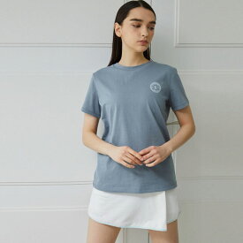 韓国系テニスウェア LOVEFORTY(ラブフォーティ) レディース LOVE FORTY LOGO Tシャツ -ブルー(22y4mテニス)[次回使えるクーポンプレゼント]