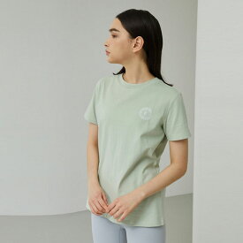 韓国系テニスウェア LOVEFORTY(ラブフォーティ) レディース LOVE FORTY LOGO Tシャツ -グリーン(22y4mテニス)[次回使えるクーポンプレゼント]