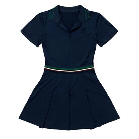 韓国系テニスウェア LOVEFORTY(ラブフォーティ) レディース LINE-POINT OPS ラインポイント ドレス ウェア ネイビー (21y12mテニス)[次回使えるクーポンプレゼント]