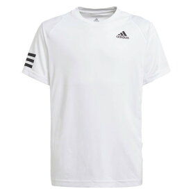 在庫処分特価】アディダス(adidas) ジュニア(ボーイズ) CLUB クラブ スリーストライプス 半袖Tシャツ JL062-GK8180 ホワイト×ブラック(22y3mテニス)[次回使えるクーポンプレゼント]