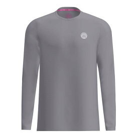 【海外サイズ】BIDI BADU(ビディバドゥ) メンズ CREW 長袖Tシャツ 【定番】 M1330002-GR グレー(24y3mテニス)[次回使えるクーポンプレゼント]