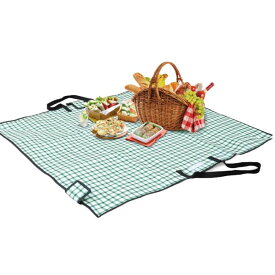 【9,000円以上で8％OFFクーポン】【バッグにもなる！】 ハック(HAC) マルチなレジャーシート 110×98cm 裏面アルミ仕様 HAC3864-チェック(24y3m)[次回使えるクーポンプレゼント]