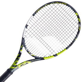 バボラ(Babolat) 2023 Pure Aero ピュアアエロ (300g) 海外正規品 硬式ラケット 101479-370 グレー×イエロー×WH(22y11m)[NC][次回使えるクーポンプレゼント]