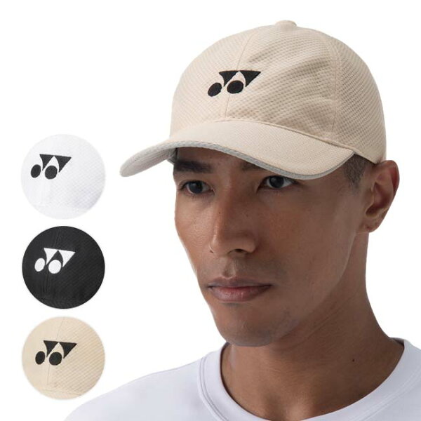 ＼3日20時-15日まで最大2000円引クーポン／ヨネックス(YONEX) 2024 ユニセックス ロゴ刺繍入り メッシュ キャップ 帽子 40106(24y1m)[次回使えるクーポンプレゼント]