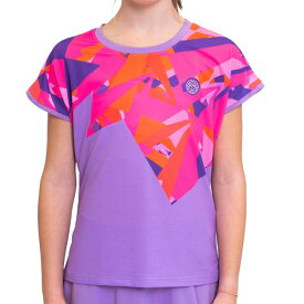 5日~11日8％OFFクーポン！BIDI BADU(ビディバドゥ) 2024 FA ジュニア(ガールズ) SPIKE キャップスリーブ ゲームシャツ G1620026-LIPK ライラック×ピンク(24y6mテニス用ゲームウェア)[次回使えるクーポンプレゼント]