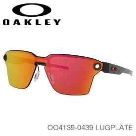在庫処分特価】オークリー(Oakley) スポーツサングラス (スタンダードフィット) LUGPLATE (ラグプレート) 海外正規品 OO4139-0439 Polished Black／Prizm Ruby(20y10m)[次回使えるクーポンプレゼント]