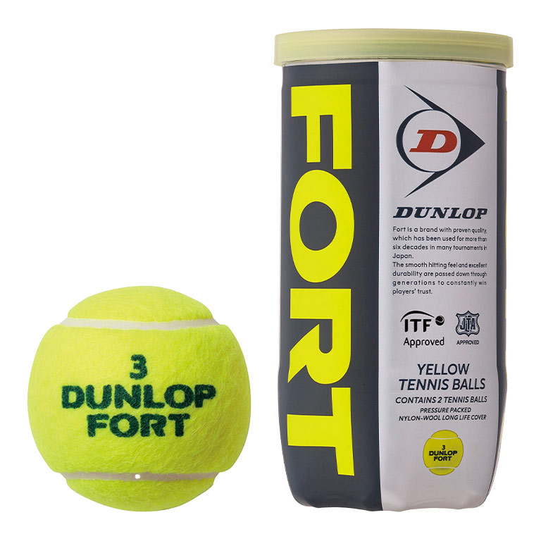 即納 DUNLOP 初売り ダンロップ FORT フォート 2個入 ご予約品 硬式テニスボール 2球 1缶 次回使えるクーポンプレゼント