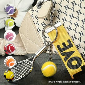 【プレゼントに♪】RACQUET INC(ラケットインク) テニス LOVE ラケット＆ボール キーチェーン キーホルダー RITG83／RITG84／RITG98／RITG178／RITG179(22y4m)[次回使えるクーポンプレゼント]