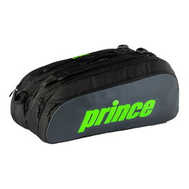 【9本収納】プリンス(Prince) Tour 3-Comp ツアー3コンプ ラケットバッグ 9pk テニスバッグ 6P892024 ブラック×グリーン(25y6m)[次回使えるクーポンプレゼント]