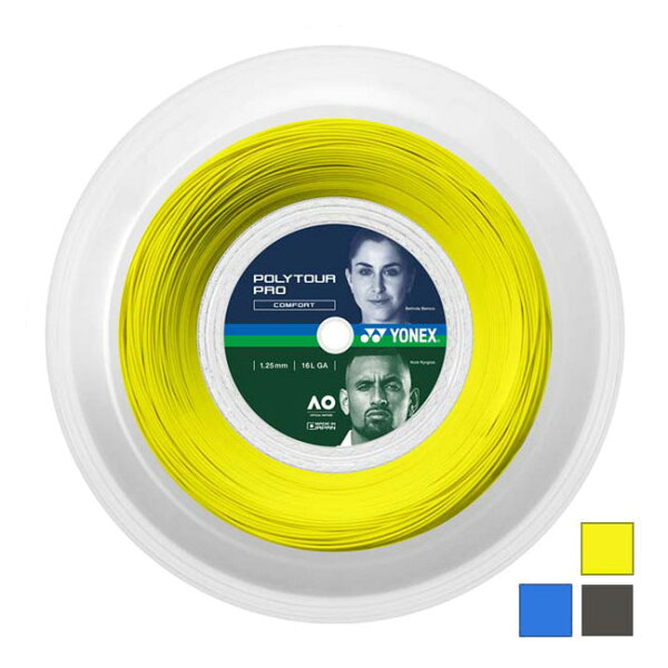 ＼3日20時-15日まで最大2000円引クーポン／ヨネックス(YONEX) ポリツアープロ(1.15／1.20／1.25／1.30mm) 200Mロール 硬式テニスポリエステル ガット PTP115／120／125／130-2※並行輸入品※(20y5m)[次回使えるクーポンプレゼント]