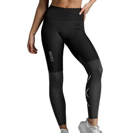 【11%OFFマジッククーポン対象】2XU(ツータイムズユー) 2025 レディース ライトスピード リアクト ハイライズ コンプレッションタイツ WA7101B-BLK／IDKブラック×インディアインク(25y7m)[次回使えるクーポンプレゼント]