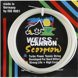 【お試し12Mカット品】WEISS CANNON(ヴァイスカノン) スコーピオン(1.22mm／1.28mm) 硬式テニス ポリエステル ガット(WEISS CANNON SCORPION 12M)(16y8m)ウエスキャノン[次回使えるクーポンプレゼント]