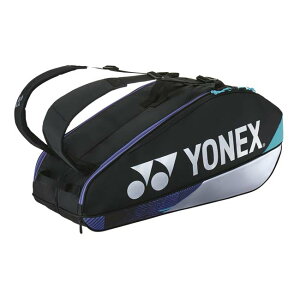 �y6�{���[�z���l�b�N�X(YONEX) PRO�V���[�Y ���P�b�g�o�b�O6 �e�j�X�o�b�O BAG2402R-076 �u���b�N×�V���o�[(25y11m)[����g����N�[�|���v���[���g]