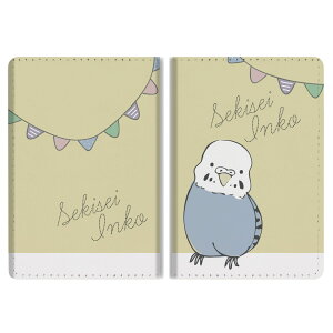 パスケース 二つ折り 定期入れ ICカード ストラップホール付き 通勤 通学 紛失防止 レディース メンズ おしゃれ かわいい 軽量 皮革 ギフト プレゼント インコ オカメインコ イラスト 鳥 バー