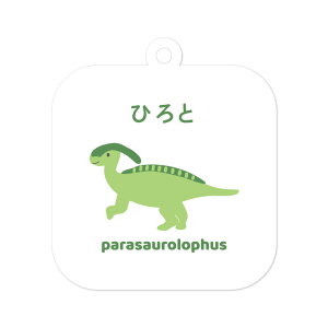 名入れ キーホルダー アクリル フチ無し アクキー プリント 名前 幼稚園 保育園 小学校 プレゼント かわいい 恐竜 イラスト ティラノサウルス トリケラトプス ステゴサウルス ブラキオサウ