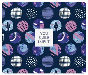 マウスパッド 可愛い おしゃれ かわいい 小さめ ゲーミング オフィス グッズ デスク周り PC パソコン 周辺機器 マウス パッド ワイヤレスマウス 有線マウス パッド イラスト 幾何学模様 You i M