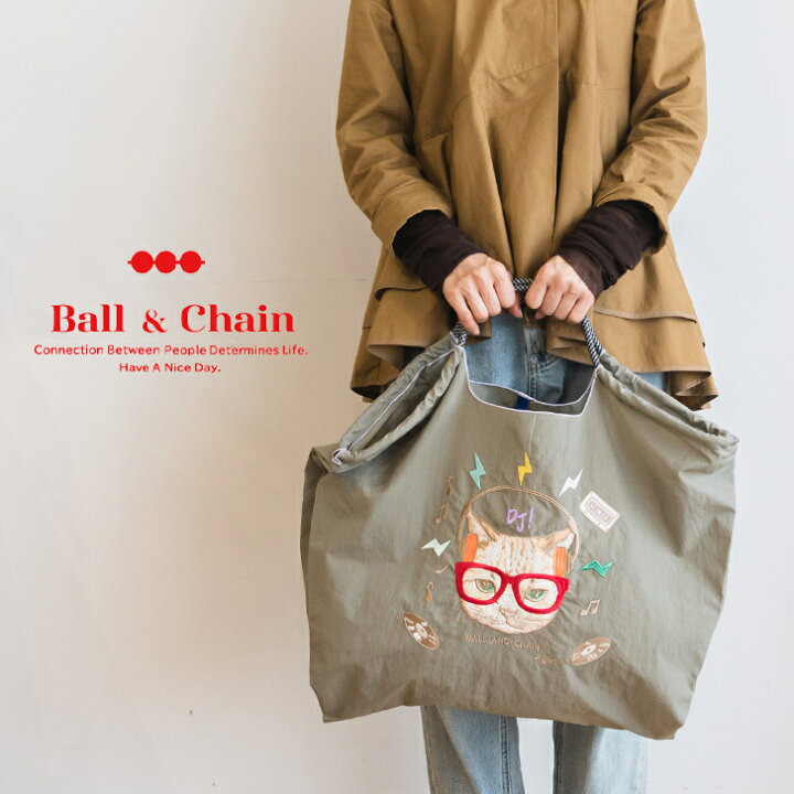 楽天市場】【BallChain/ボールアンドチェーン】DJCAT 刺繍 エコバック Lサイズ BallChain 正規販売店 BC ECOBAG BLUE LABEL ショッピングバッグ BAG トートバッグ ショルダーバッグ : Okan's Goods 楽天市場店