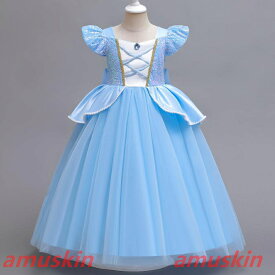 シンデレラドレス アリエル ワンピース 子供 プリンセスドレス ハロウィン仮装 女の子 コスプレ衣装 キッズ 女児 パーティー ステージ衣装