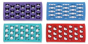 オクタニコーポレーション おえかきさんシリーズ フェイスタオル 約34x75cm コットン100% はろうきてぃ ふぇいす ぽちゃっこ ふぇいす くろみ ふぇいす しなもろーる ふぇいす