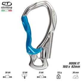 クライミングテクノロジー(climbing technology)(イタリア) ダブルゲートコネクター 「フックイット」 HOOK IT 【2C37300 ZP2】 | レスキュー ランヤード アドベンチャーパーク クライミング ボルダリング