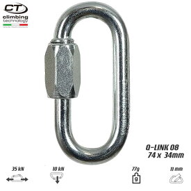 【メール便】クライミングテクノロジー(climbing technology)(イタリア) スチール製クイックリンク 「Q-リンク 08」 Q-LINK 【3Q82008】 | レスキュー プーリー クライミング ボルダリング