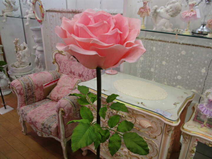 楽天市場 ビッグローズ 大 ピンク 薔薇雑貨 ローズ雑貨 造花 大きい薔薇 オブジェ ギフト パーティー 贈り物 プレゼント バラ アンロゼ 楽天市場店