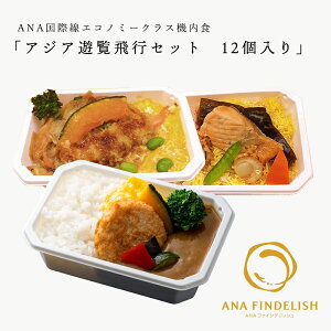 【 ANA's Sky Kitchen 】おうちで旅気分!!ANA国際線エコノミークラス機内食 アジア路線メインディッシュ アジア遊覧飛行セット 12個入り