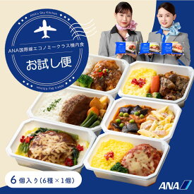 冷凍弁当 機内食【ANA's Sky Kitchen】おうちで旅気分！！ANA国際線エコノミークラス機内食 メインディッシュ ブルーリストランテ お試し便 6個入り お弁当 お取り寄せグルメ 温めるだけ 時短 洋食 ana 機内食 冷凍 食べ物 ギフト仕送り夜食
