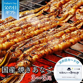 【父の日お届け6/18まで！】国産 焼きあなご 蒲焼 バラ 3〜5本 ≪約22〜25センチ/たれ付≫ 父の日 無料メッセージカード付【送料無料】｜焼き穴子 アナゴ 敬老 ギフト 穴子巻き 穴子めし あなご丼 冷蔵 姫路 お土産 お取り寄せグルメ お祝い お中元 夏ギフト