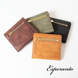 エスペラント esperanto 薄型二つ折り財布 イタリアレザー プエブロレザー 牛革 本革 日本製 ESP-6643 ギフトラッピング対応 父の日 クーポン対象