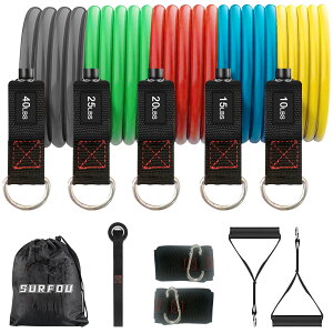 �g���[�j���O�`���[�u �؃g���O�b�Y 5�{�Z�b�g 50kg/110LBS ���� �`���[�u �t�B�b�g�l�X�`���[�u �V�R�S���`���[�u ���x�� �h�A�A���J�[ ���b�� �w�� ����o���h �n���h�� ���[�ܕt�� 11�Z�b�g 
