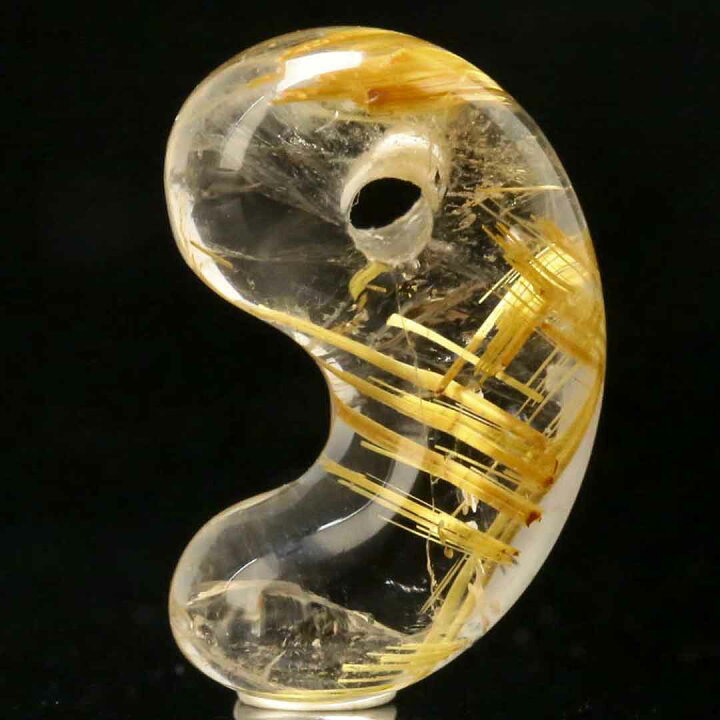 楽天市場】出雲型勾玉16ミリ ゴールデンルチルクォーツ 勾玉 天然石 