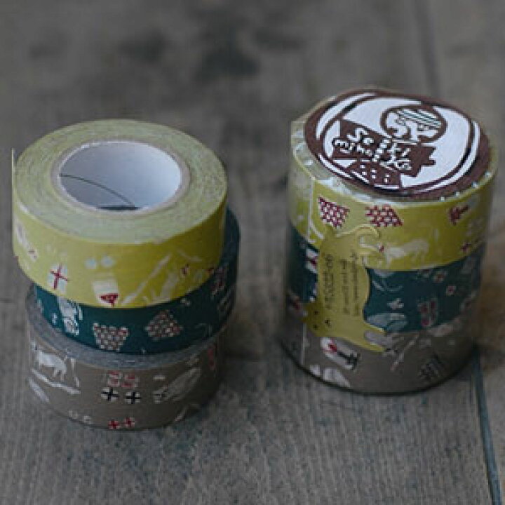 楽天市場】倉敷意匠計画室 猫屋敷 マスキングテープ 3色セット 20mm 