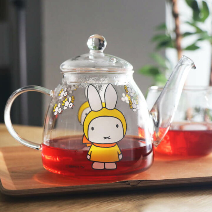 楽天市場】ミッフィー 耐熱ガラスポット 茶こし付き 500ml 1?2人用 