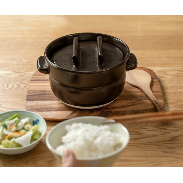 楽天市場】炊飯土鍋 ご飯鍋 2合 ごはんの鍋 二合炊き かもしか道具店 