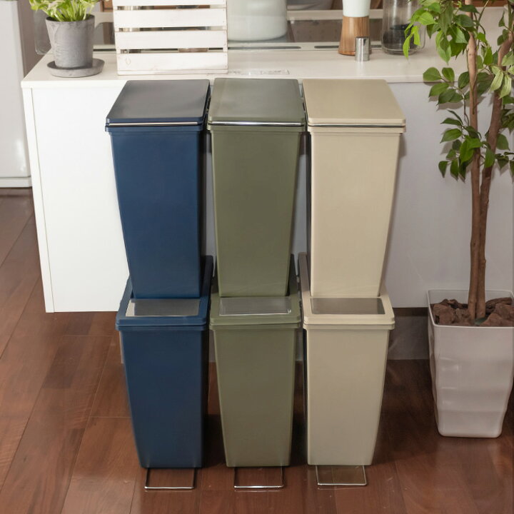 楽天市場 ゴミ箱 スリムコンテナ 上下段セット 40l ごみ箱 40リットル 分別 スリム ダストボックス キッチン おしゃれ ふた付き フタ付き キャスター付き おしゃれ メーカー直送 あなろ インテリア雑貨