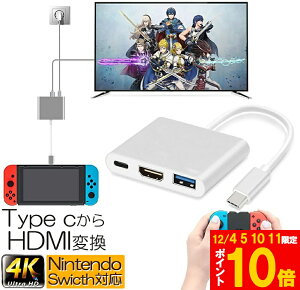 Ԍ!|Cg5{10{Nintendo Switch 3in1 Type-C to HDMIϊA_v^ CVXCb` hbN HDMI+USB+Type-C ϊ TV M P[u hbN CVXCb` Sam