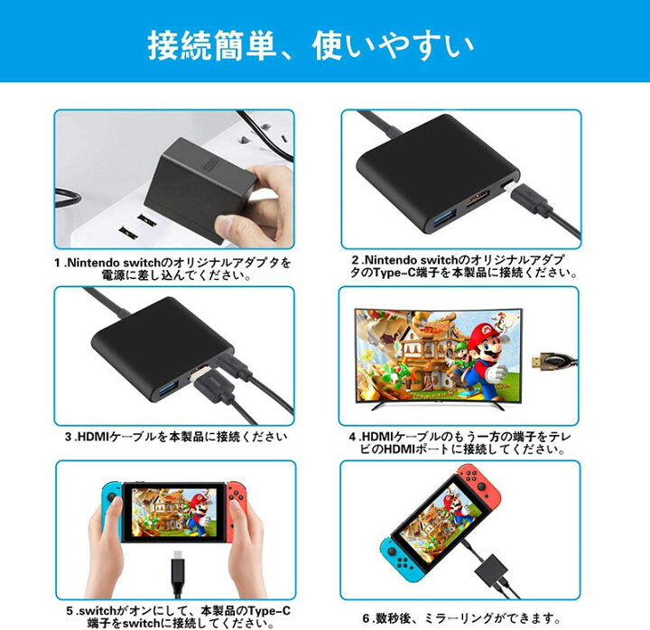 楽天市場】【エントリーでP5倍 マラソン期間】Type C Switch HDMI 出力 