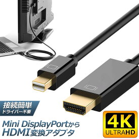 Mini DisplayPort to HDMI 変換ケーブル ミニ ディスプレーポート MINI DP 4Kx2k 解像度対応 1.8m MacBook MacBook Pro MacBook 送料無料