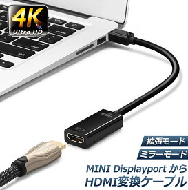 ＼5/9～5/16限定ポイント5倍！／Mini DisplayPort to HDMI 変換 アダプター 4k@30Hz 金メッキ Thunderbolt to HDMI HDTV 変換 ケーブル TV ディスプレイ モニター用