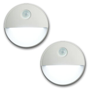 人感センサーライト 2個セット 足元灯 常夜灯 乾電池式 屋内フットライト 暗い部屋 フットライト 昼光色 電球色 2色 夜間自動点灯 マグネット付き 3Mテープ付き 停電明暗センサー 夜間ライト