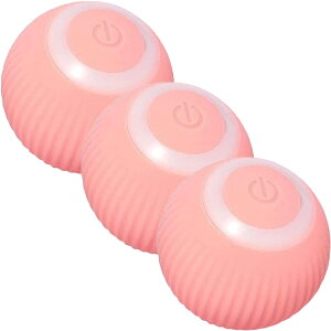 猫おもちゃ 猫じゃらし 電動ボール 電動 ボウル 3個セット 自動走行ボール 光るボール 360度自動回転 LEDライト付き 発光回転ボール USB充電式 お留守番 ストレス解消 運動不足解消 知育玩具