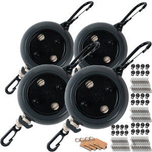 ★ポイント5倍 マラソンセール★物干し 洗濯物干しロープ ナイロンロープ製 4個セット 収納に便利 長さ調節可能 キャンプ用物干し 屋外 屋内用 最大8メートルまで 持ち運びやすい 防風 滑り