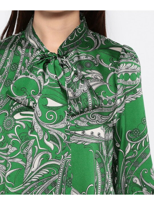 楽天市場】【SALE／30%OFF】ビックペイズリープリントボウタイブラウス 