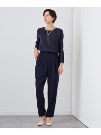 【SALE／50%OFF】【Eternal Line 2024】ストレッチクロスタックオールインワン ANAYI アナイ オールインワン・オーバーオール オールインワン・つなぎ ネイビー【RBA_E】【送料無料】[Rakuten Fashion]