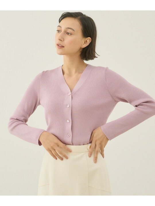 楽天市場】【SALE／60%OFF】ウールシルクリブVネック カーディガン  