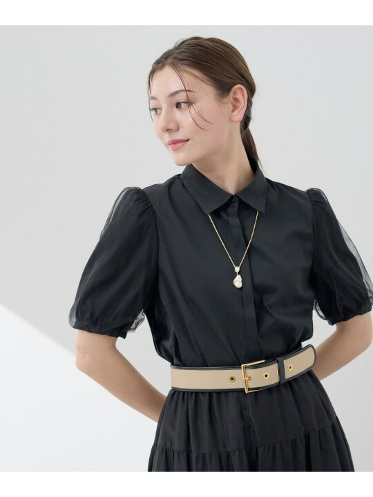 楽天市場】【SALE／50%OFF】チュールレイヤードスリーブブラウス ANAYI 
